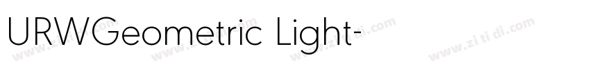 URWGeometric Light字体转换